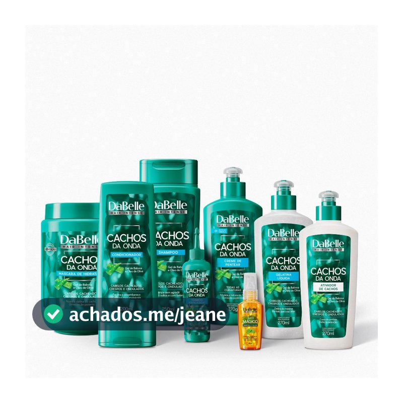 Kit Cachos da Onda Máscara 800g DaBelle Hair - 8 produtos