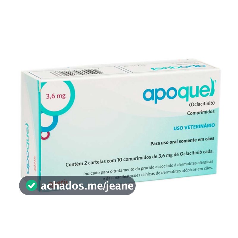 Apoquel Dermatológico Anti Coceira Cães 3,6 Mg 20 Comp 3,6mg Original