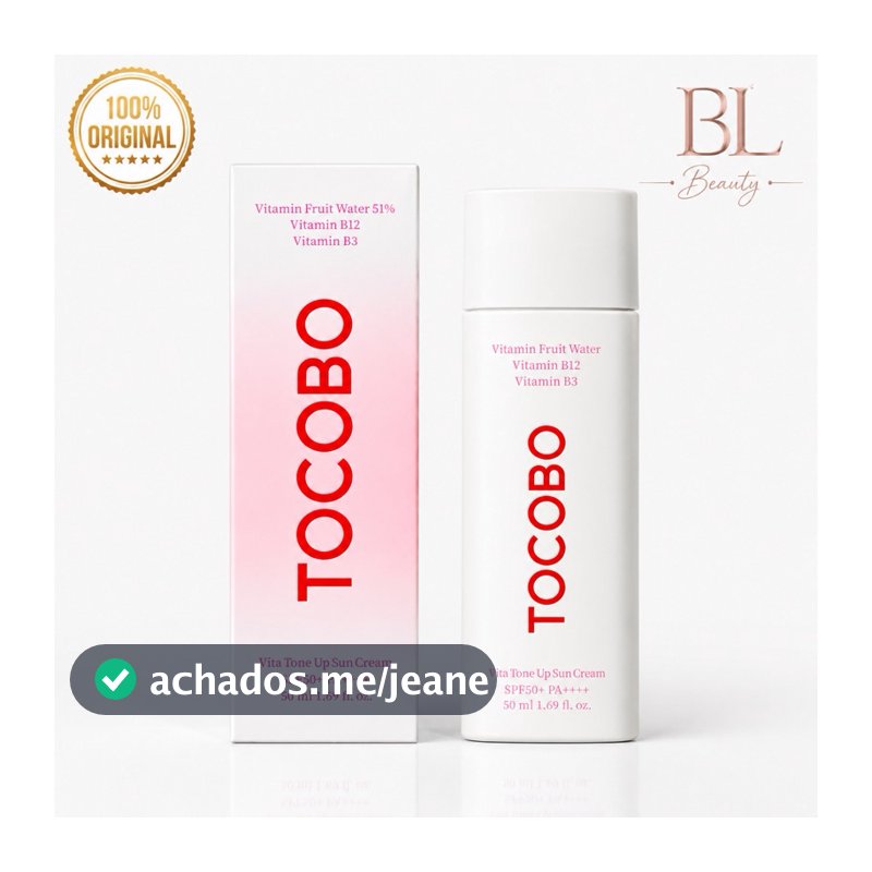 TOCOBO Vita Tone Up Sun Cream SPF50+ PA++++ 50ml | Protetor Solar Coreano com Niacinamida e Vitaminas