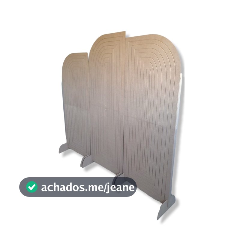 Trio De Painéis Desconstruído Desmontável Festa Decoração Frisado Mdf Cru