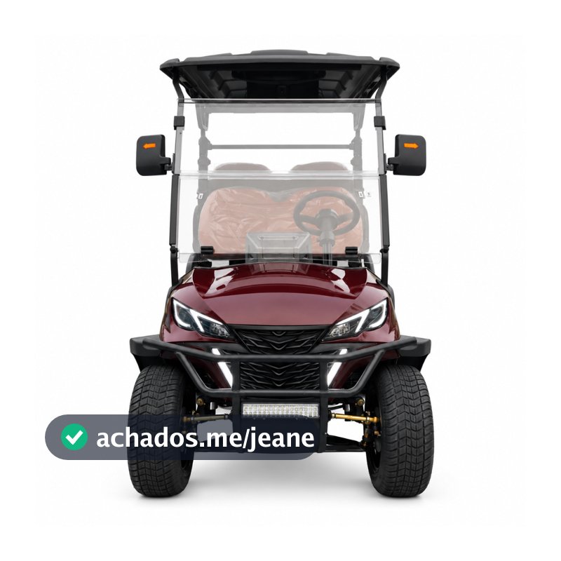 Carrinho de Golfe Zurbe Mobilidade DX Premium 5000W Bateria Lítio 150Ah 2 Lugares Multimídia Geladeira