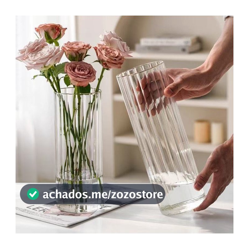 Vaso Acrílico Transparente Decorativo para Flores Arranjos Plantas Sala Casa