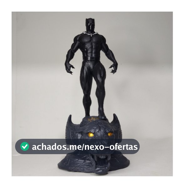 Action Figure Pantera Negra Miniatura Wakanda Boneco de Decoração Marvel Super-Herói T'Challa Disney