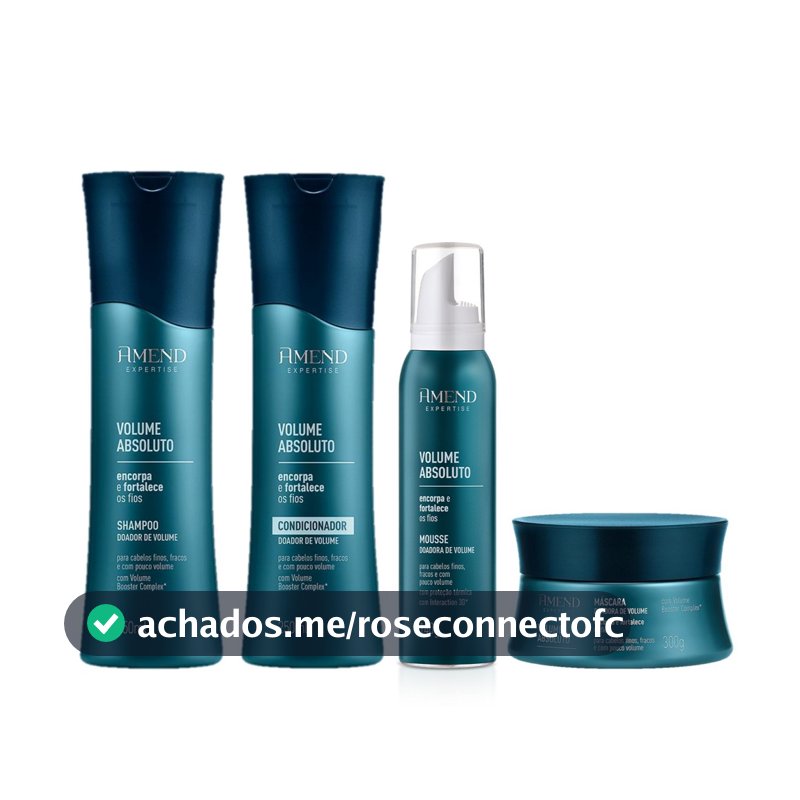 Amend KIT Volume Absoluto Shampoo e Condicionador 250ml + Máscara 300g + Mousse 151ml