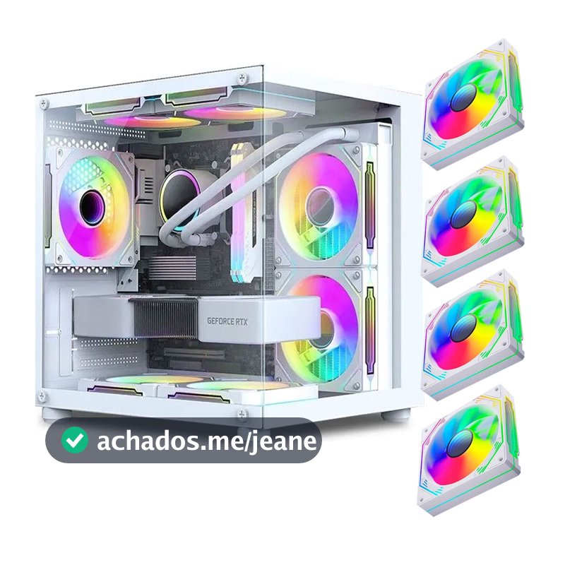 Gabinete Gamer  Aquário em Vidro Com 4 Fans RGB GB1797