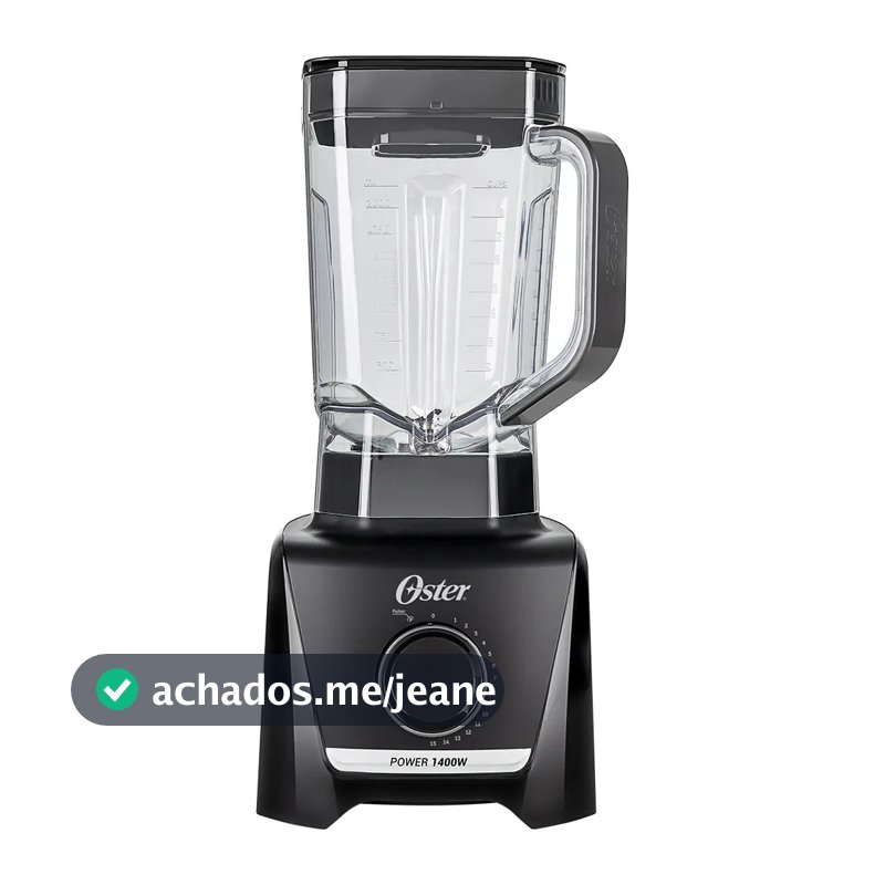 Liquidificador Oster Preto 3,2 Litros 15 Velocidades + Pulsar Preto 220V