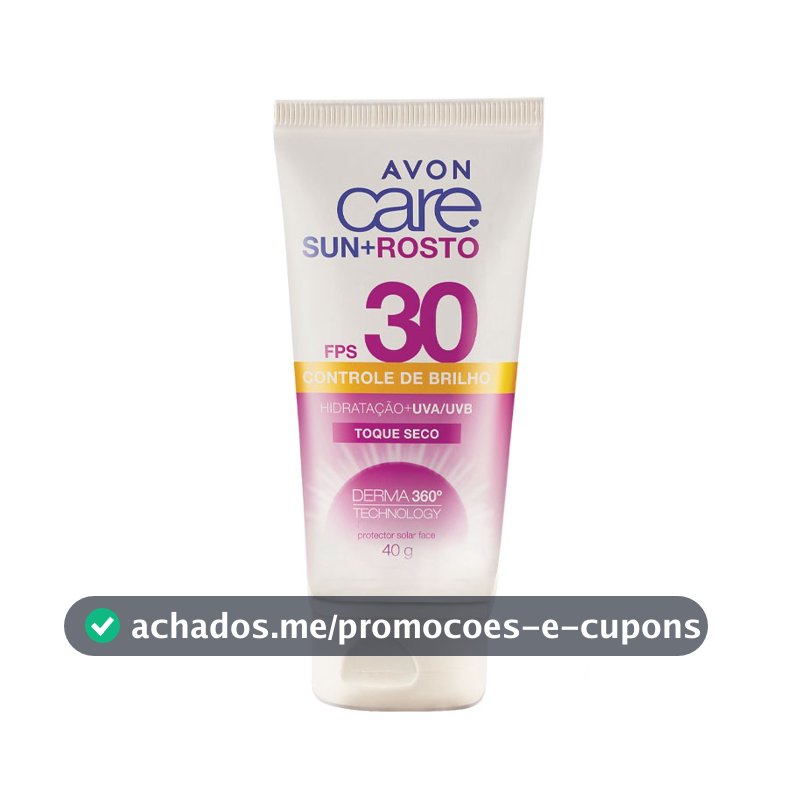Protetor Solar Facial Avon Care Sun+ 40g , Acabamento Matte, Resistente à Água FPS 50 E FPS 30