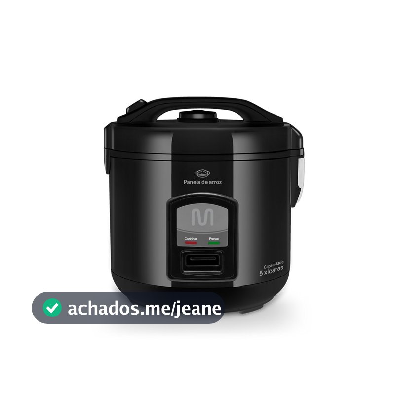 Panela De Arroz 5 Xícaras com Função Manter Aquecido 127V 400W Preta Multi - GO003