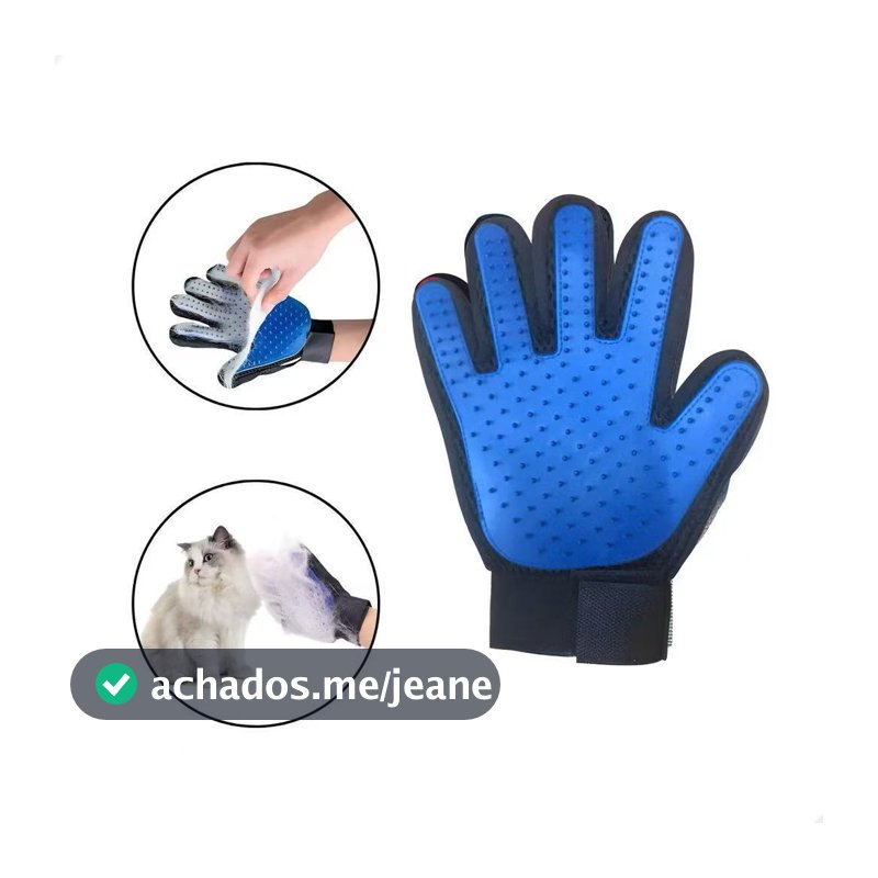 Kit Luvas Magnética Tira Pelos para Pets: Ideal para Cães e Gatos, Remove Pelo com Eficiência