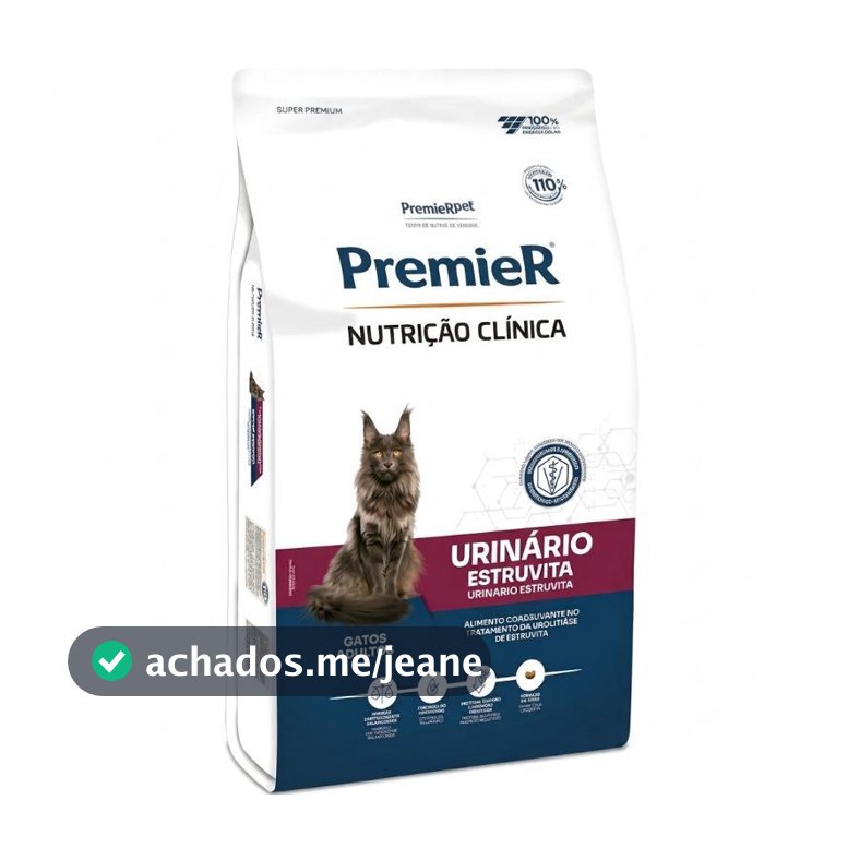 Ração Premier Nutrição Clínica  Urinário Gatos Adultos 500g