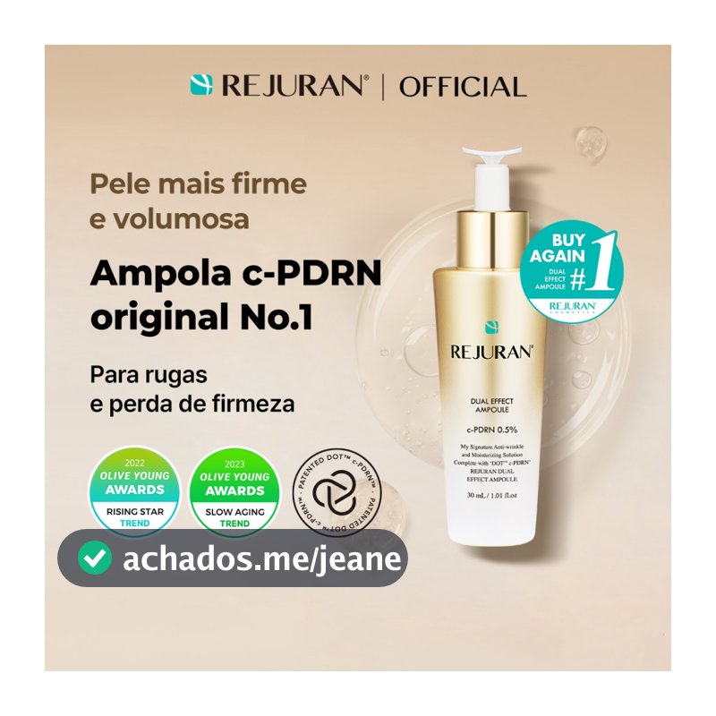 [REJURAN] Dual Effect Ampoule 30mL / 50mL | Rugas, Firmeza, Elasticidade e Efeito Lifting