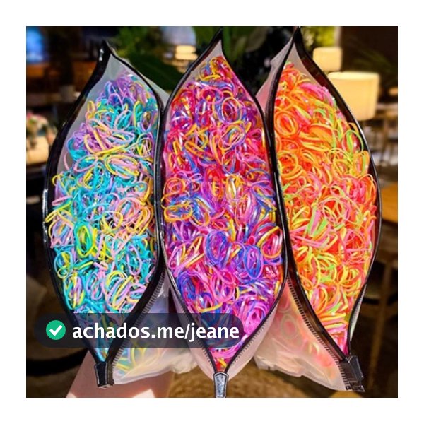 Kit Peças Bolsa Elástico De Cabelo Infantil De Borracha Descartável Acessórios Multicolorido