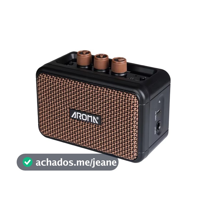 Amplificador portátil para guitarra elétrica AG-04 Efeitos integrados de limpeza e overdrive Bateria com duração