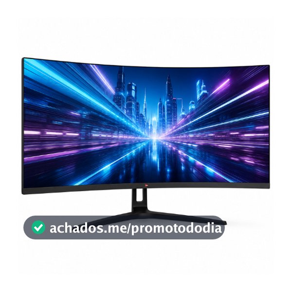 Monitor Gamer Curvo Grasep 34" WQHD Ultrawide 165Hz 1ms Painel VA HDMI DisplayPort VESA Preto