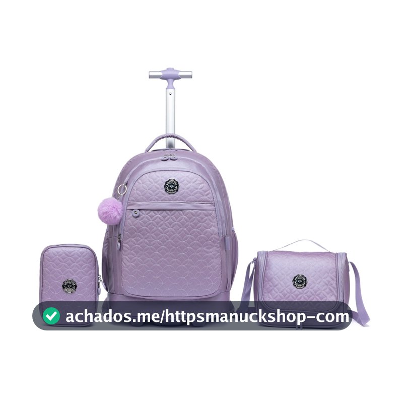Kit Mochila Bolsa Escolar Juvenil Lancheira Estojo Feminino Menina Resistente Primicia