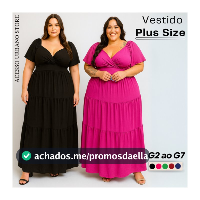 Vestido Feminino Longo Extra Grande Plus Size Confortável Evangélico Casamento Noivado Social Verão