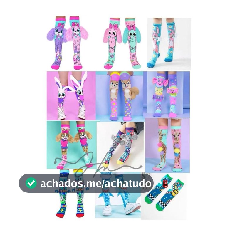 Meia 3D  De Presente Para Crianças Desenhos Animados Tridimensionais De Alta Qualidade Acima Do Joelho Festa