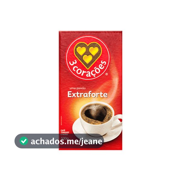 3 Corações Café torrado e moído a vácuo extraforte 500g