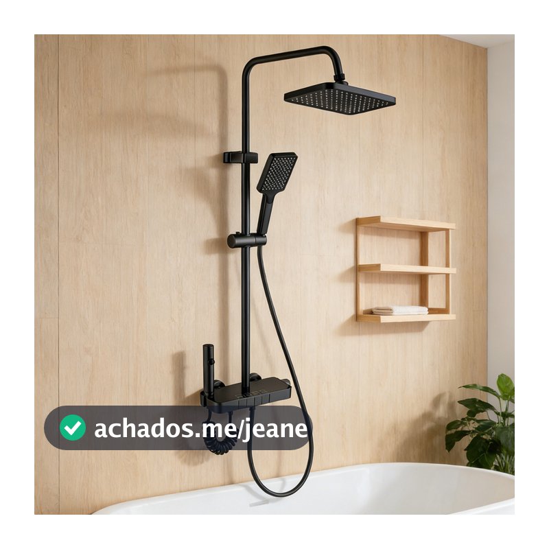 Sistema De Chuveiro 4 Em 1: Torneira que Suporta Aquecedor Elétrico ou Aquecedor a Gás (Com Água Fria e Quente, Equipado