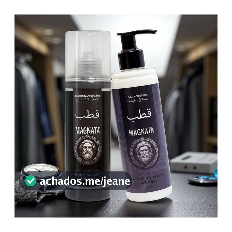 Kit Body Splash e Creme Hidratante Corporal Magnata – O Poder da Perfumaria Árabe- 200ml cada.