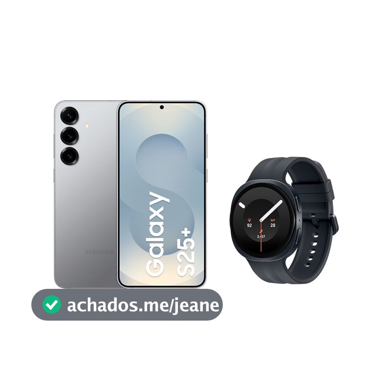 Celular Samsung S25+ (512GB) - Prata + Watch9 BT 40 mm - Grafite
