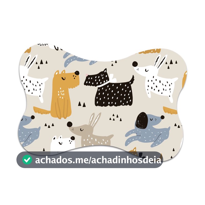 Tapete Pet Osso Dog's Antiderrapante