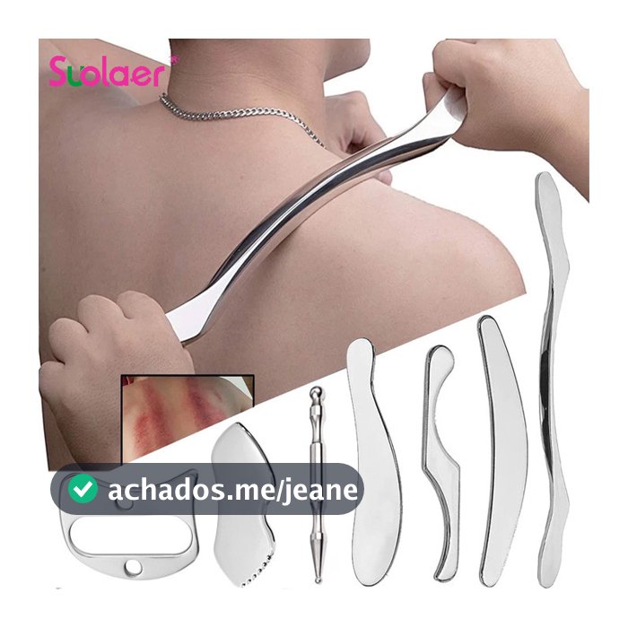 Faca De Aço Inoxidável Gua Sha Fascia Liberação Miofascial Ferramentas IASTM