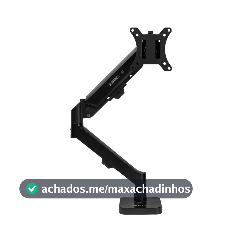 Suporte Articulado Para Monitor 13 a 32 Pistão a Gás Ajustável Zinnia Nimbo 110 Preto