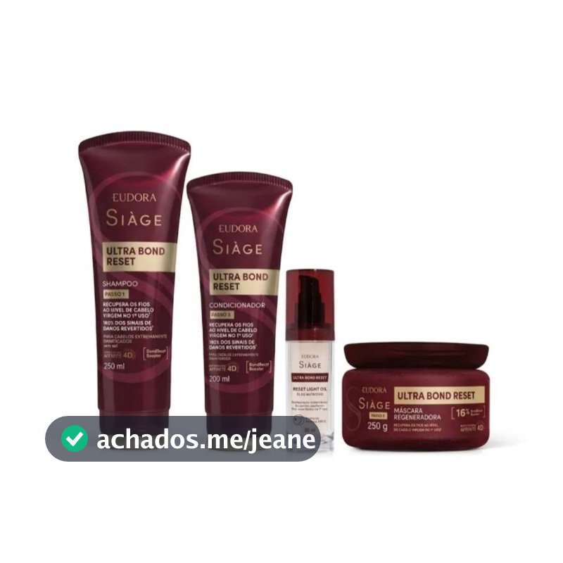 LANÇAMENTO EUDORA SIAGE Kit Condicionador Shampoo Mascara Eudora!!!