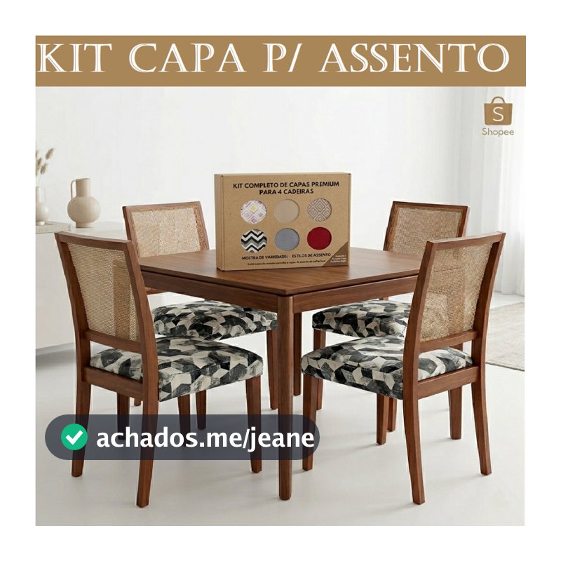 CAPA DE ASSENTO PARA CADEIRA FLEXIVEL ELASTICA ADOMES VARIAS CORES KIT 4, 6, UNIDADE