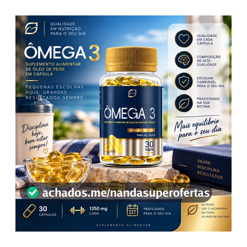 Ômega 3 1450mg óleo de peixe - EPA + TDH 30 cáps