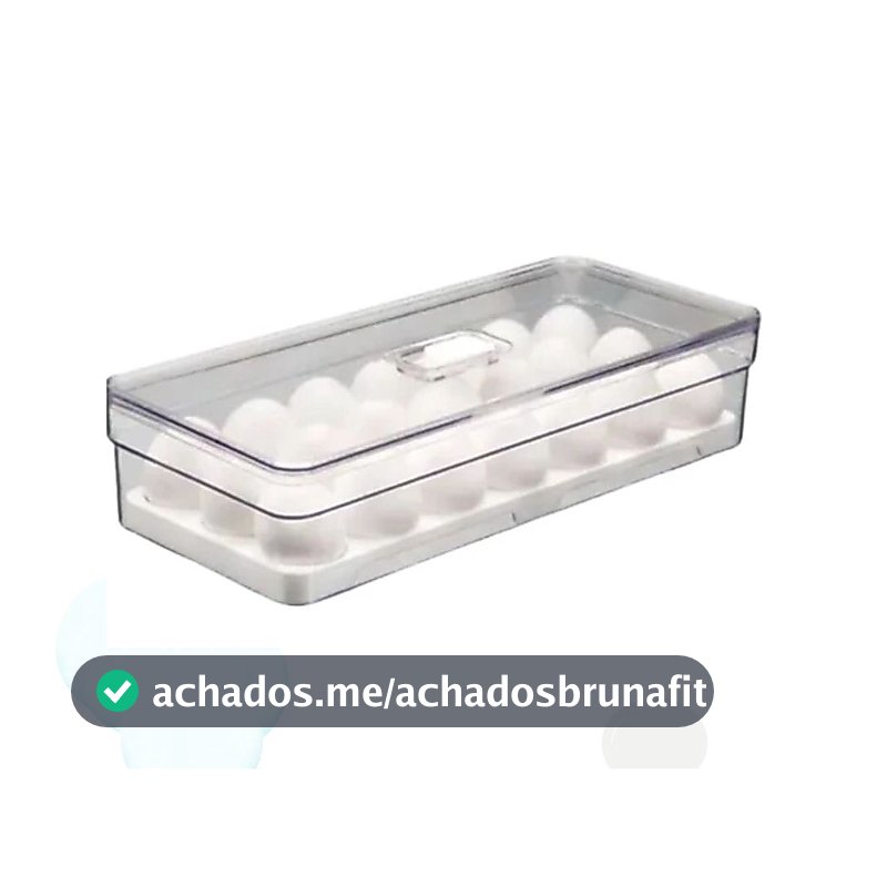 Organizador de Geladeira Quadrado 3,6 Litros C/ Tela de Ovo - Plastutti