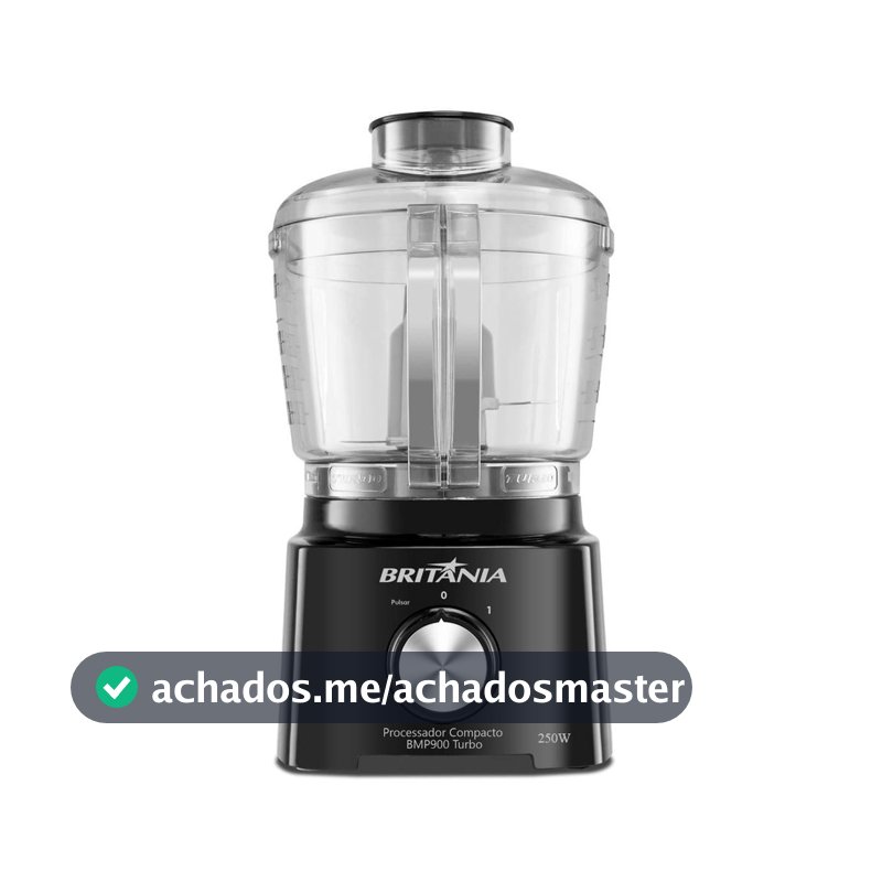 Processador Compacto Britânia 300W Turbo Preto BMP900P