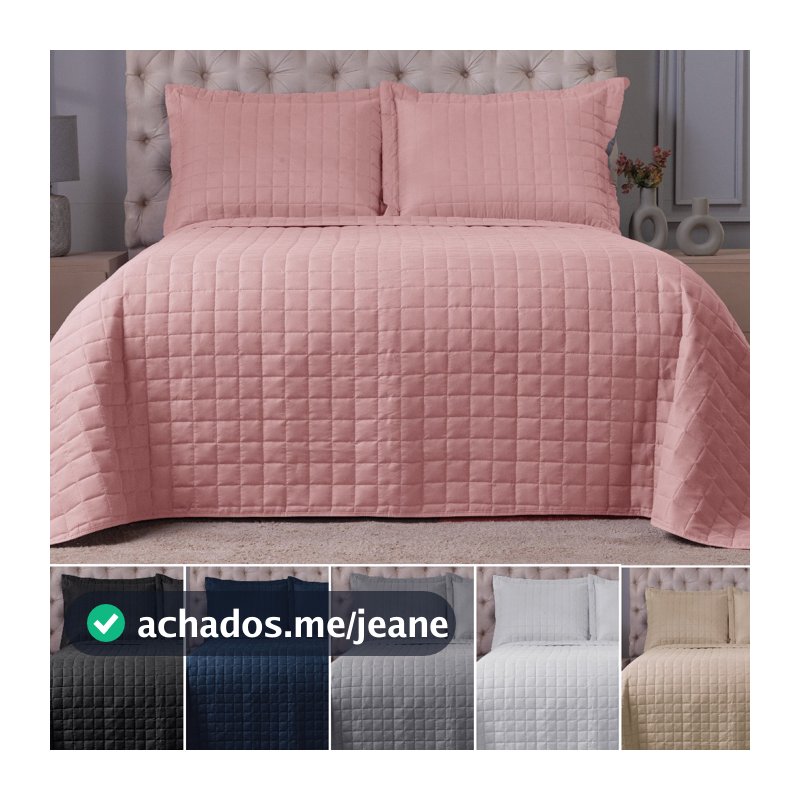 Kit Colcha Cobre Leito Matelado Casal Queen 3 peças 400 FIOS