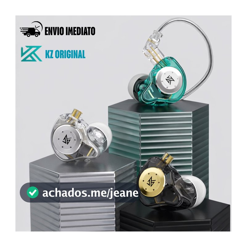 Fone KZ EDX Pro Profissional Intra-auricular Driver Dinâmico Magnético 10mm Original Gamer