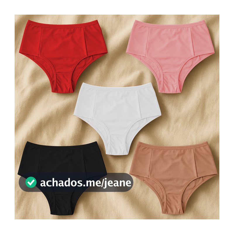 Kit 5 Calcinhas De Algodão Pós Parto Pala Dupla Cós Alto  – Cotton Premium, Confortáveis e Modeladoras