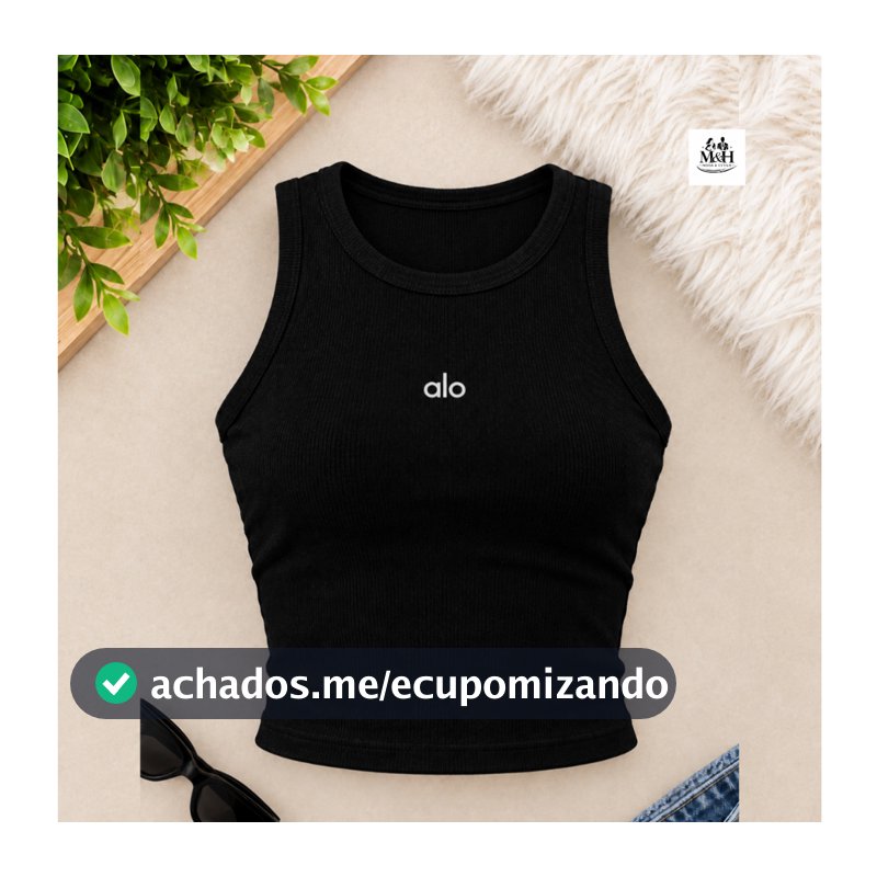 Regata Confortavel Feminina Bordada Fitness Basica Em Ribana A
