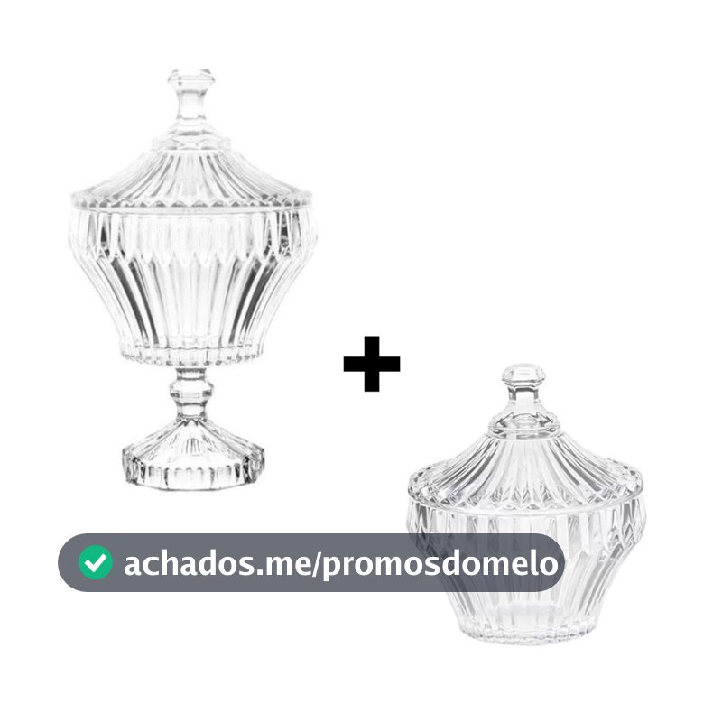 Conjunto 2 Bombonieres De Cristal Renaissance - Lyor