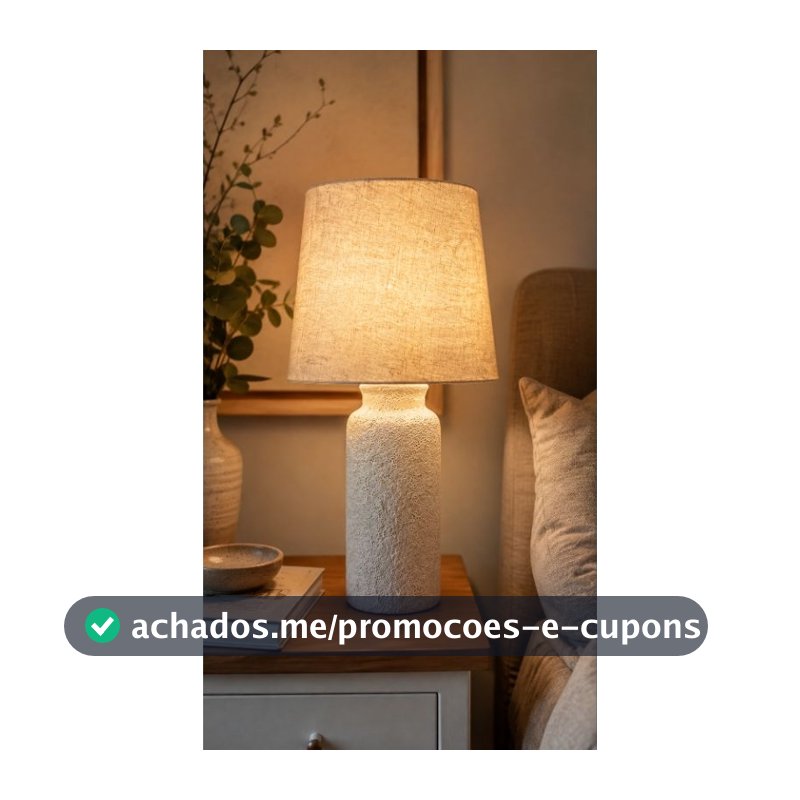 Abajur Luminária Florença 52cm em Cerâmica Esmaltada Criart Home