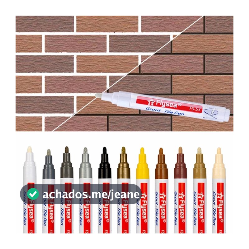 Caneta Reparadora para Rejunte Branco de Azulejo / Agentes Preenchedores Impermeáveis para Parede/Porcelana/Banheiro