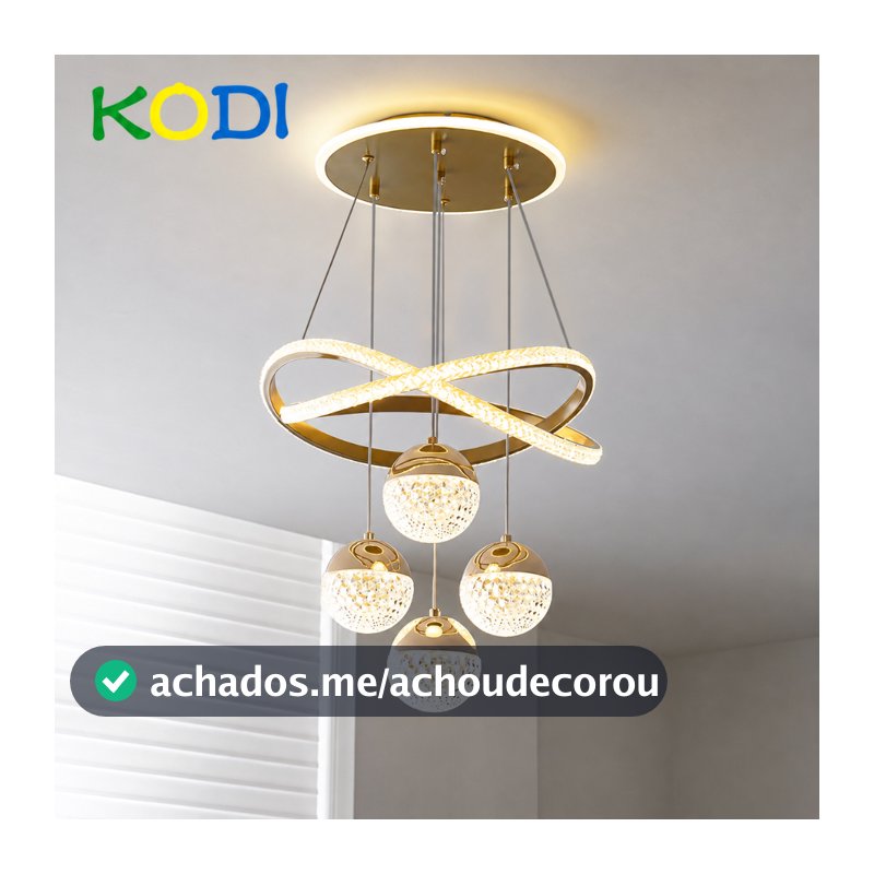 Lustre de Cristal 3 Cores, Lustre para Sala de Jantar e Quarto Moderno de Cristal 110V/220V -O16/O15