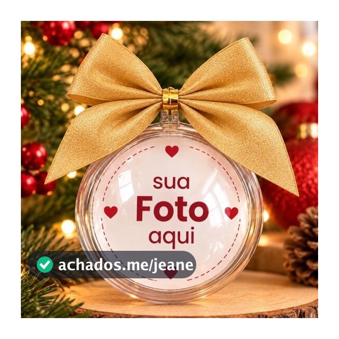 Kit bola de Natal com foto personalizada