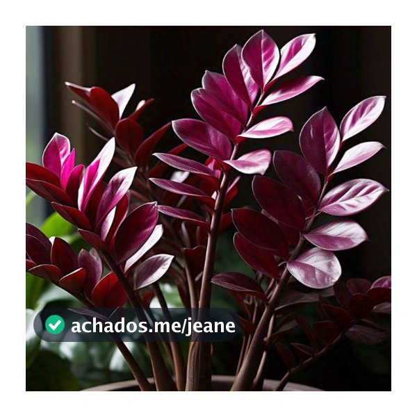 100 Sementes de Zamiocuca Rubra Vitraux Com Manual de Plantio II