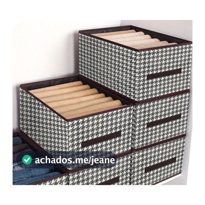 KIT 3 Caixas De Armazenamento De Roupas Dobrável Multiuso