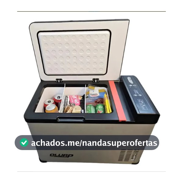 Geladeira Portátil 20l OLUAP 12/24v 110/220v Quadrivolt Ônibus Caminhão Van Motorhome