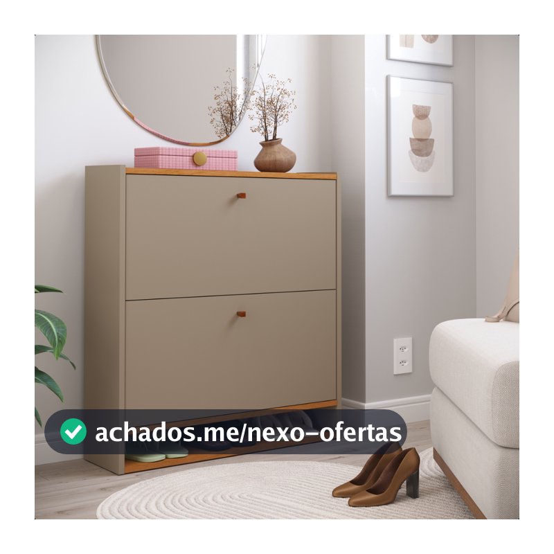 Sapateira Slin 2 Portas e Nicho P/ Quarto Rall Closet Multiuso e Linda