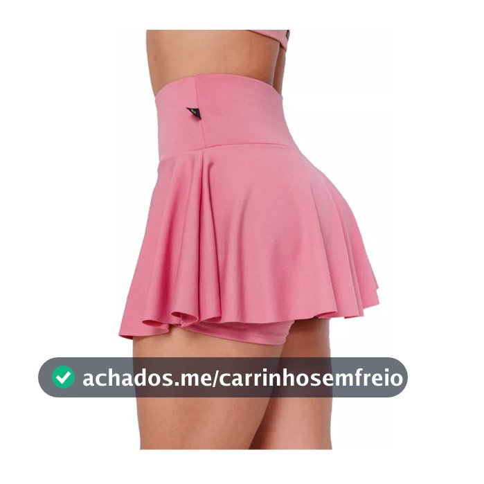 Short Saia Fitness Academia Suplex Feminino Estilo Bailarina