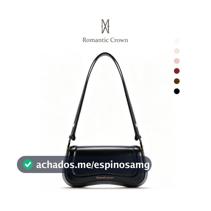 ROMANTIC CROWN Bolsa Feminina Pequena de Ombro Impermeável, Mini Tiracolo de Couro para Trabalho e Festa
