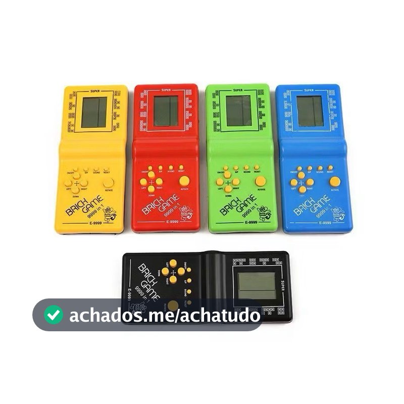 kit 20 Vídeo Game Portátil 9999 Jogos em 1 Mini Game Antigo Retrô com cores aleatórias Transparente.