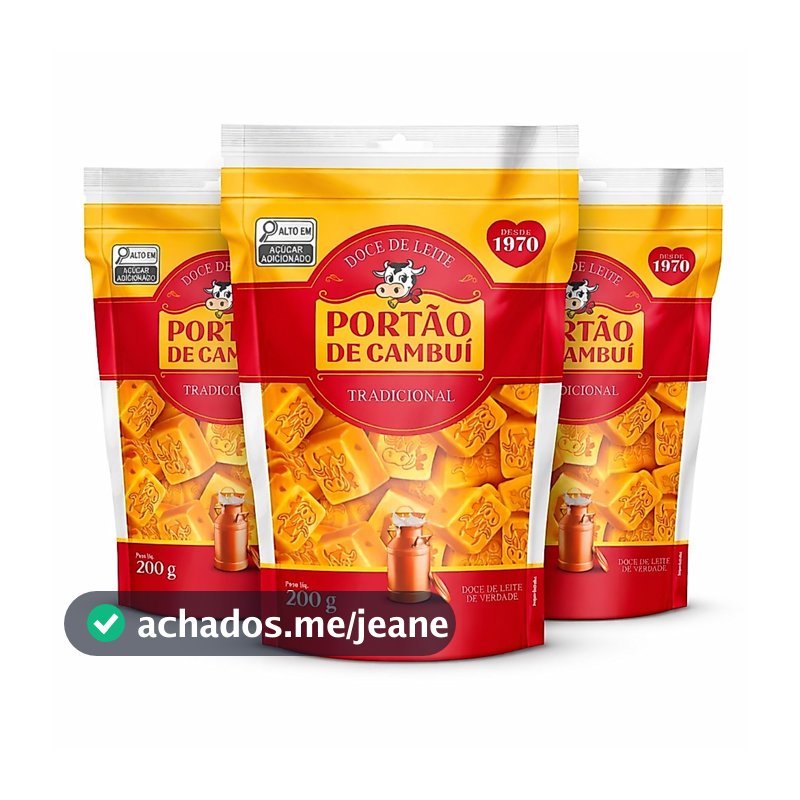 Kit 3 Doce de Leite Tradicional PORTÃO DO CAMBUI Pouch 200g
